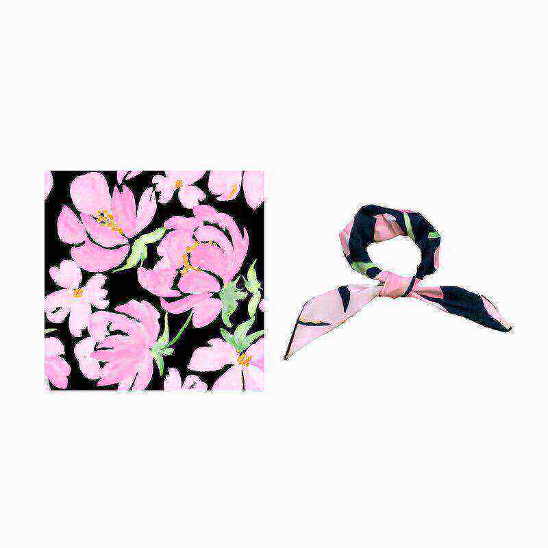 flora韩里气的粉色系温柔方巾