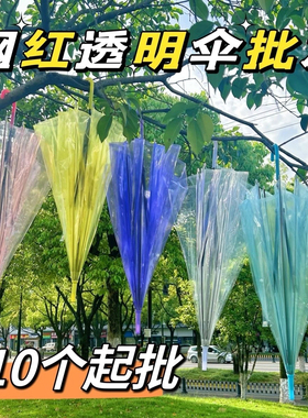 批发磨砂透明雨伞景区地铁站车站8骨网红拍照雨伞轻便好便宜