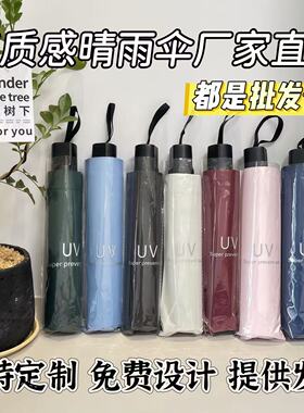 雨伞防晒伞折叠定制logo印字广告伞订制图案礼品公司活动赠送客户