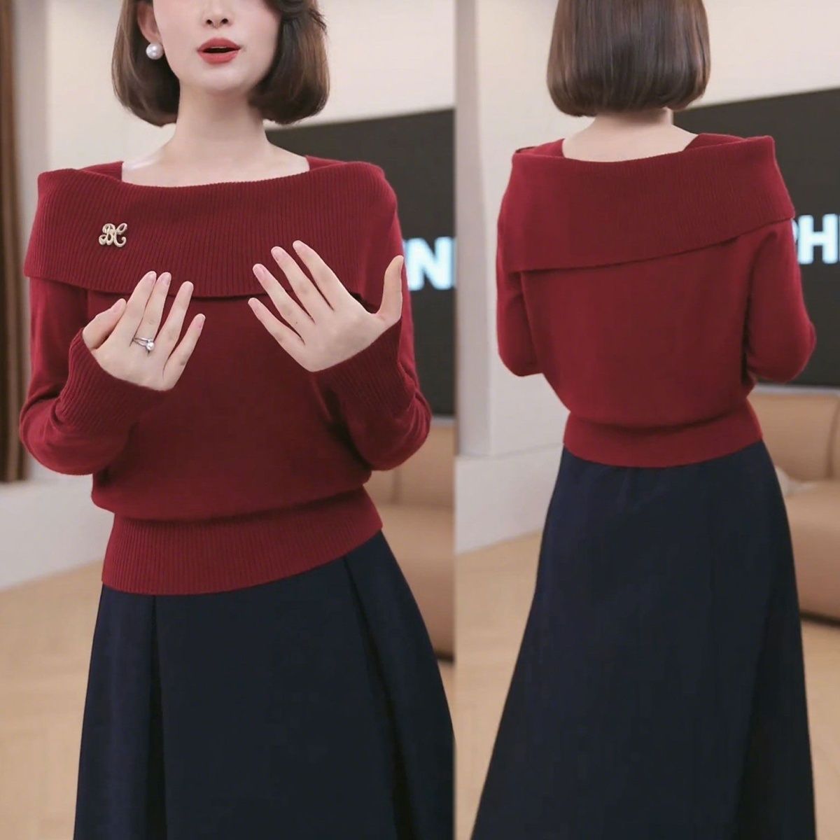 毛衣女秋冬季2025新款时尚外穿慵懒风小众长袖上衣高级宽松针织衫