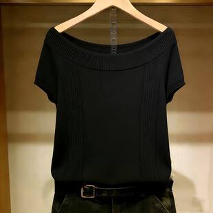 夏季女装设计感洋气薄款女宽松显瘦辣妹性感风内搭小众遮肚上衣