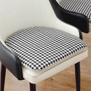 四季 千鸟格椅子垫餐椅垫凳子座椅通用餐桌坐垫北欧餐凳餐厅 简约款