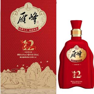 湖南衡阳雁峰酒福雁12浓香型46度500ml单瓶礼盒装送礼佳品包邮中