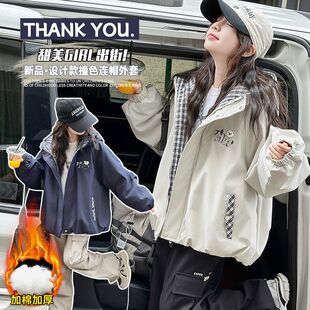 女童夹棉外套加厚秋冬款2026新款儿童秋装深秋初冬女大童学生棉服