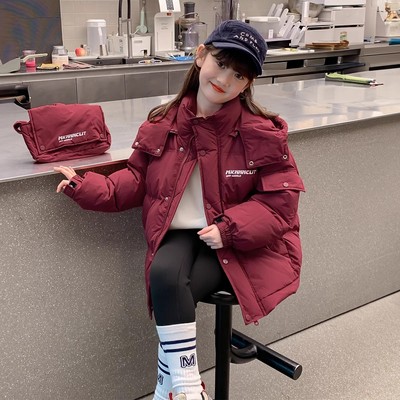 女童羽绒服加厚冬装2025新款洋气儿童冬季外套女孩冬款假两件上衣