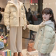 女童秋冬夹棉加厚假两件外套2025秋冬季 儿童连帽保暖棉衣潮 新款