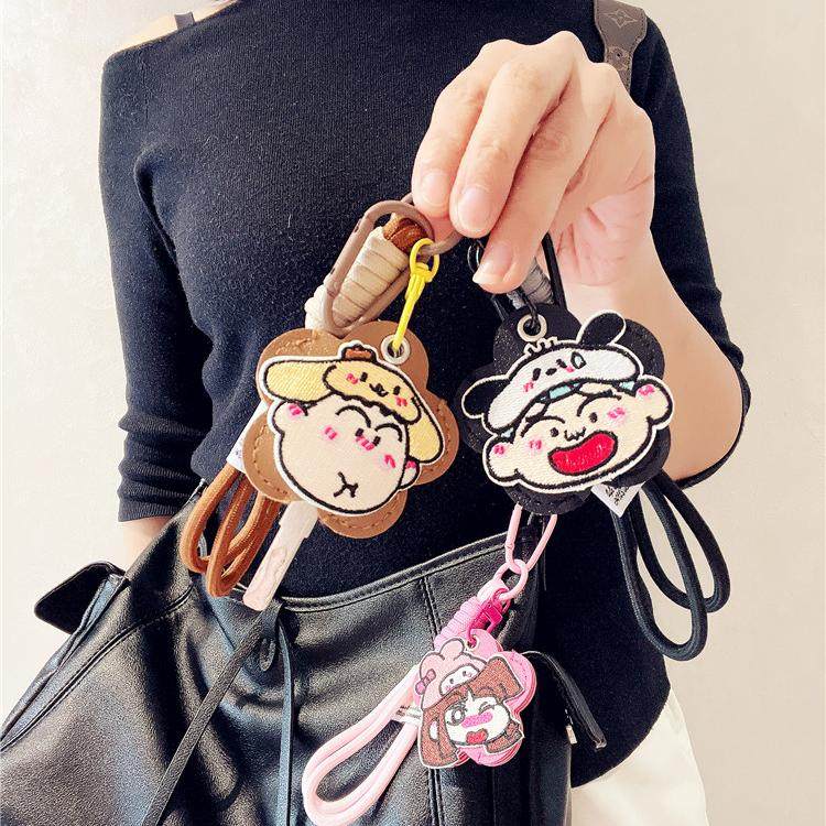 家用防盗门钥匙柄装饰钥匙头保护套可爱水滴门禁卡套钥匙绳钥匙扣