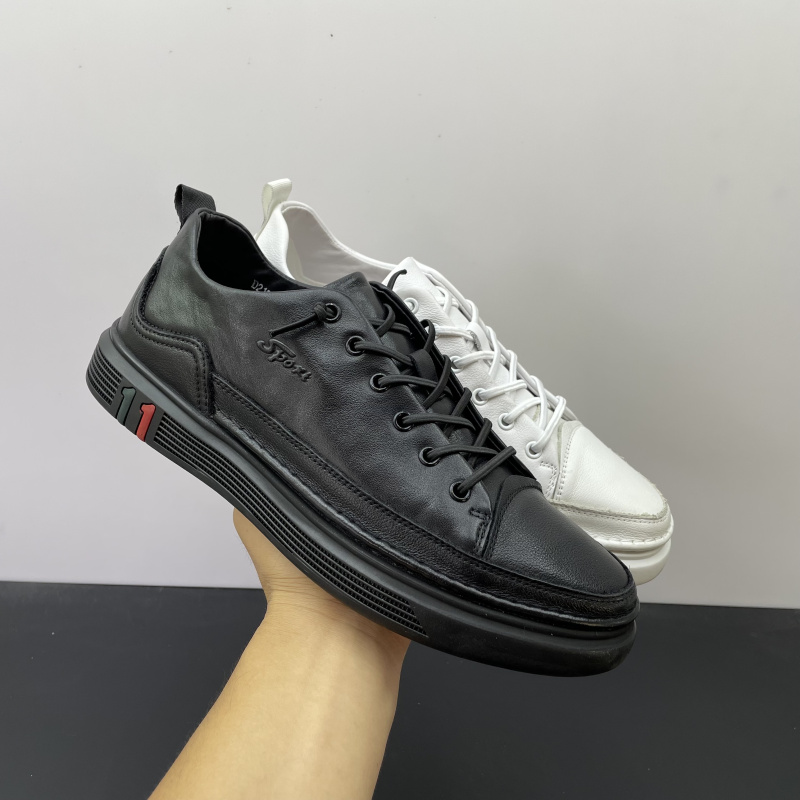 工厂运动休闲板鞋小白鞋真皮男鞋