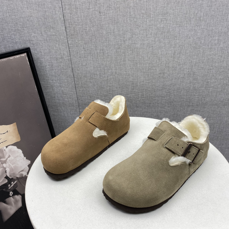 断码特价真皮羊毛里女勃肯鞋