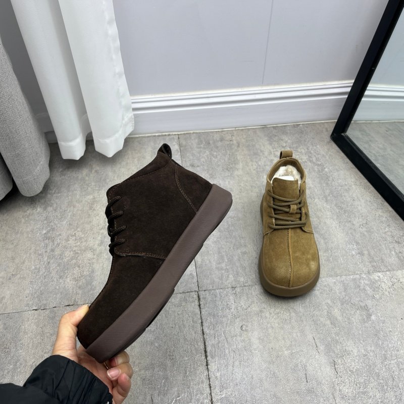 实拍2025冬季款真皮翻毛牛皮加绒保暖女短靴厚底防滑雪地靴棉靴,女鞋,时尚雪地靴,淘宝优惠券,粉丝福利购,淘宝优惠卷