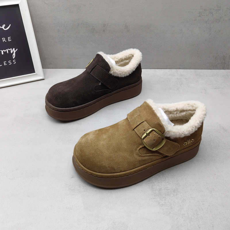 真皮牛皮女款加绒保暖勃肯鞋