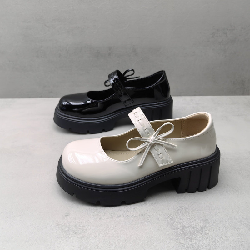 2026春款甜美风一字扣带玛丽珍鞋女厚底增高百搭少女乐福鞋单鞋,女鞋,玛丽珍鞋,淘宝优惠券,粉丝福利购,淘宝优惠卷