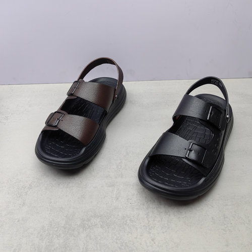 真皮男士夏季防滑透气两穿沙滩鞋