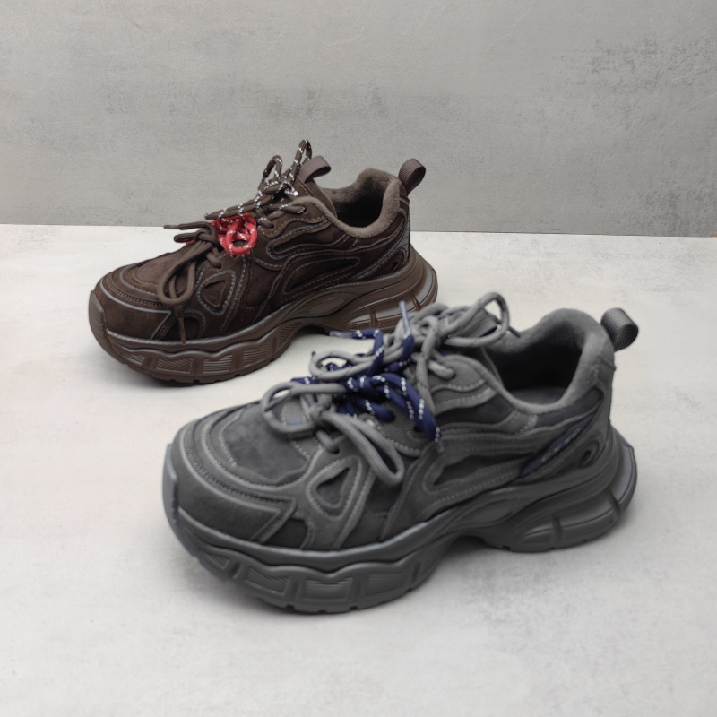 老爹鞋女加绒保暖女生休闲运动鞋