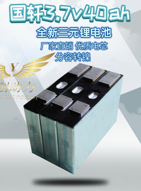 国轩3.7v40ah三元大单体50ah高倍率5c放电48V60V电动三轮车锂电池
