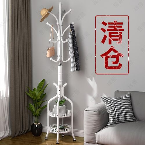 门口简约现代风客厅立式挂包架