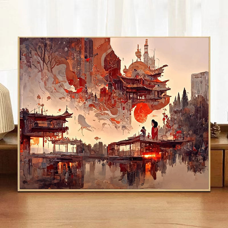 大唐盛世 地狱级数字油画2024新款高难度手工填充diy涂色油彩绘画