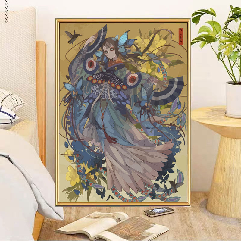 阴阳师鬼怪故事diy数字油画手绘画画填色油彩画手工填充丙烯颜料