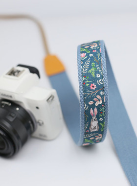 韩国碎花相机带佳能M50 200DII背带富士XS20XS10X100VXT4肩带挂绳