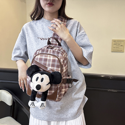 轻便胸包男女格子小挎包骑行单肩