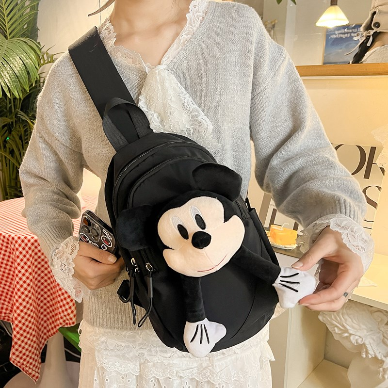 卡通米奇便携耐用时尚胸包大容量