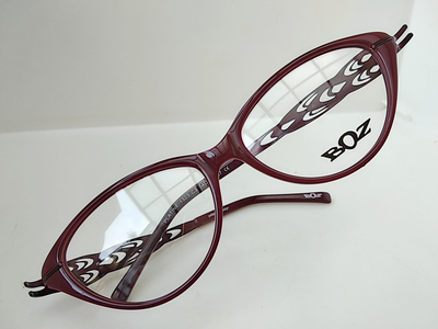 BOZ PLATINE 1323 暗红色猫式 眼镜 女 复古平面镜 近视眼镜