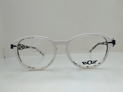 BOZ PLATINE 1321 白色 眼镜 平面镜