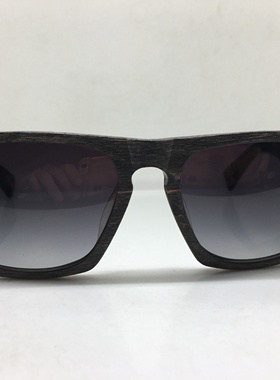 Vulk Black Hans深棕色仿木板材框方形太阳镜墨镜男女通用