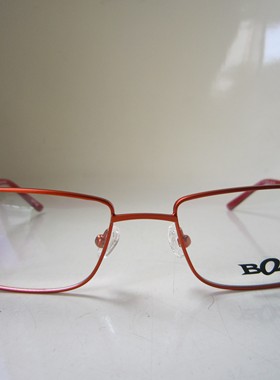BOZ PRE mium 7572 橙红色 女 近视眼镜框架 平面镜