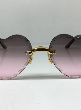 无框心形女太阳镜