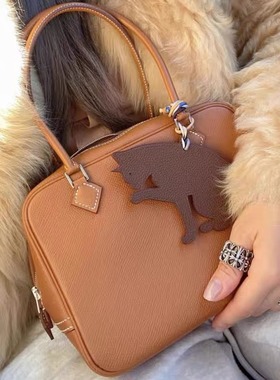 2023新款真皮手掌纹plume20羽毛包简约复古单肩斜挎手提小方包潮