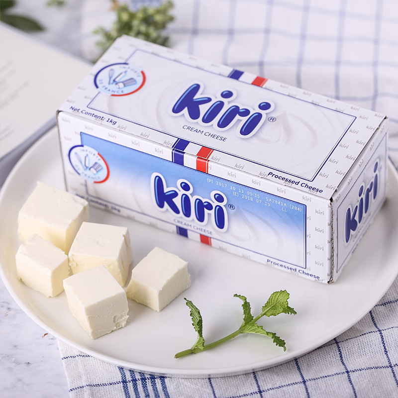 法国进口凯瑞kiri奶油奶酪芝士 轻乳酪奶酪包芝士蛋糕烘焙原料1kg