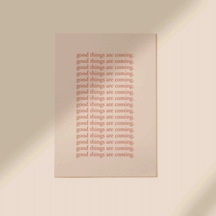 good things 海报墙贴装饰画拍摄道具永远相信美好的事情即将发生
