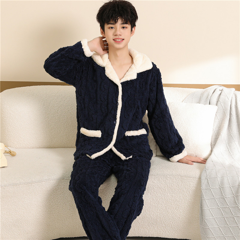 青少年男生冬款天家居服套装