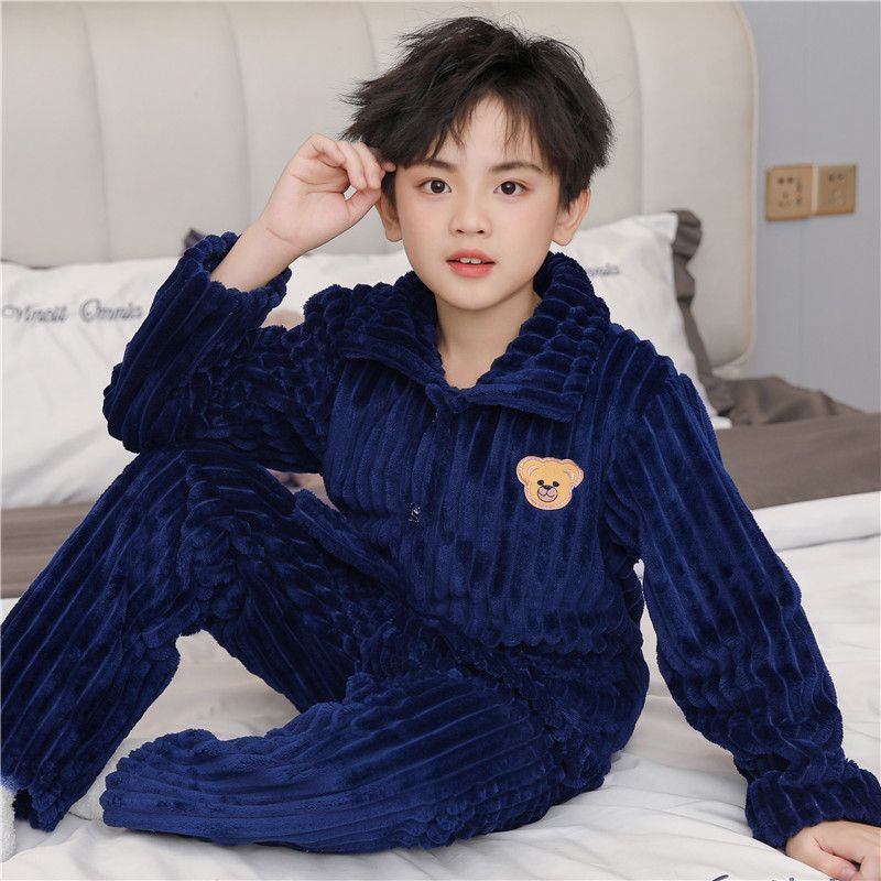 珊瑚绒加厚保暖洋气休闲风家居服