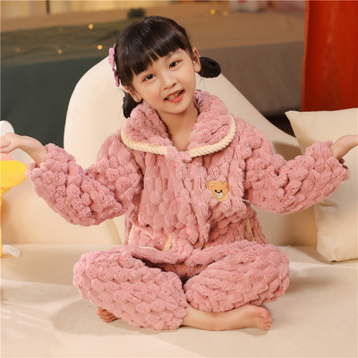 秋冬季2023新款女孩宝宝家居服