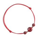 Защитный амулет, пряжка, браслет на ногу, браслет с одной бусиной, натуральный браслет из красной нити, оберег на день рождения, официальный продукт, цвета киновари