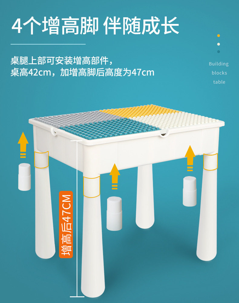 多功能戲水玩沙可增高積木桌大顆粒兒童益智拼裝長方形遊戲玩具桌在類目 玩具/童車/益智/積木/模型, 早教/智能玩具, 多功能玩具臺/遊戲桌中 - 來自Buy2taobao.com提供專業的淘寶代購服務