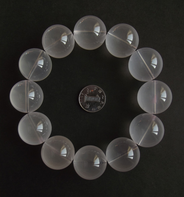 爱和光珠宝 天然大颗巴西乳白晶水晶手链手串 正品饰品 特价