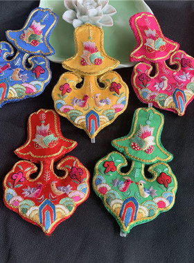 苏绣项链挂件头 已缝合半成品配饰IDY项链挂件头