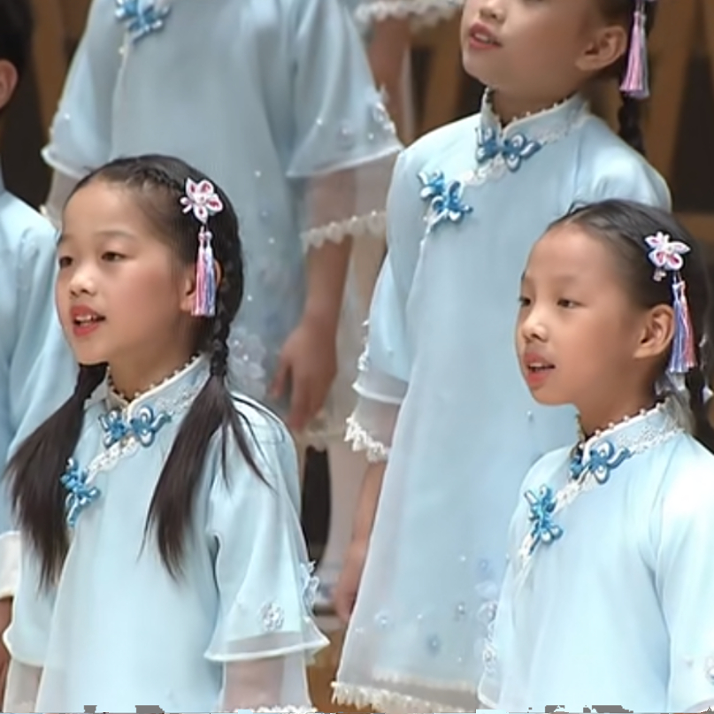 新款中国风儿童合唱团演出服