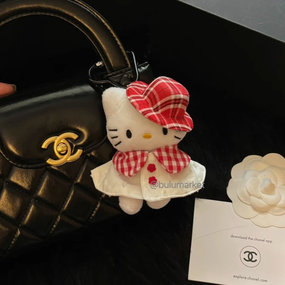 斗篷侦探hellokitty包包挂件汽车钥匙扣kt猫毛绒玩偶女生公仔礼物