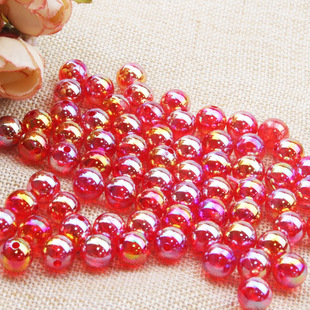 透明整圆直孔AB彩珠手工饰品配件DIY手链彩珠 AB彩新款 10mm