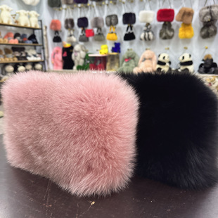 真毛皮草包包狐狸毛单肩斜挎手拎包容量大简约时尚 高档百搭气质女