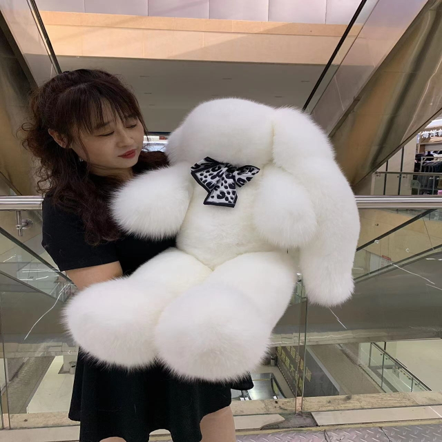 奢华天然狐狸毛公仔推荐