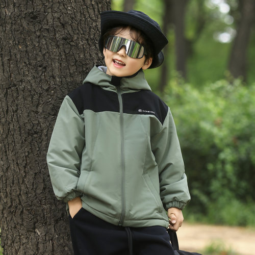 25新款儿童加厚冲锋衣外套保暖