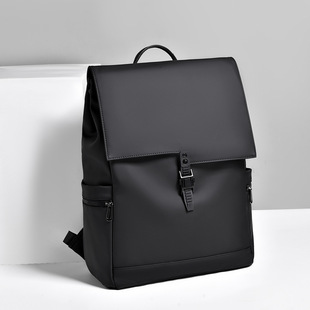 新款男士休闲双肩包高级感时尚个性背包简约休闲纯色双肩背包男款