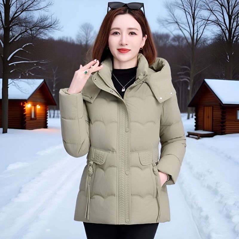 洋气妈妈装羽绒棉服女短款修身冬棉衣/棉服