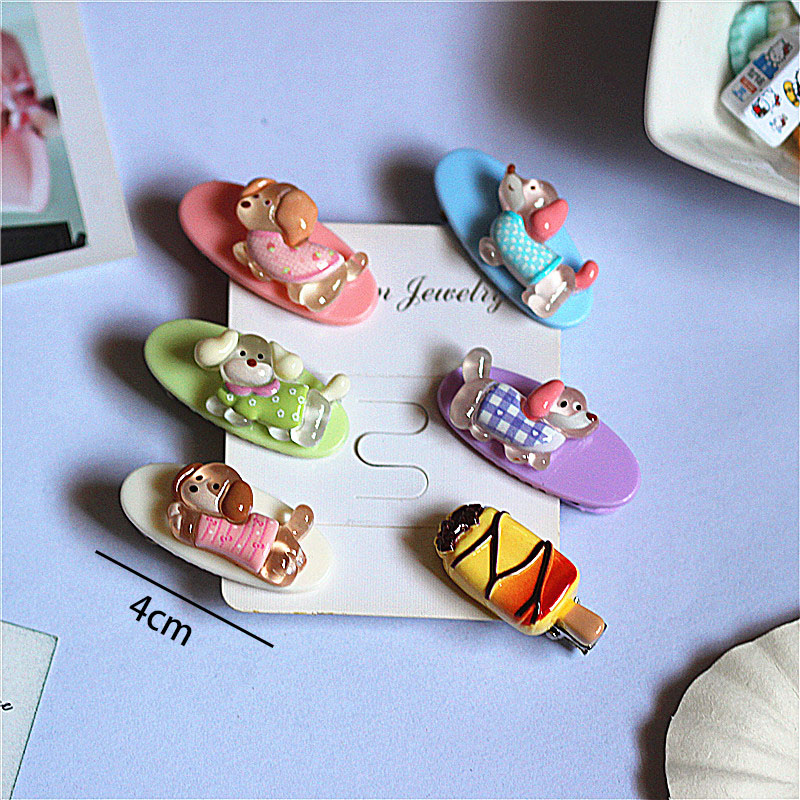 可爱毛衣腊肠小狗迷你发夹少女心动物侧边刘海碎发边夹头饰发饰