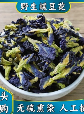 野蓝蝶 野生云南中缅边境高山高海拔农家现收野生蓝蓝色妖姬参